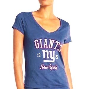 47 BRAND NY Giants Graphic Tee in Bleacher Blue